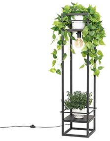 Industrialna lampa stojąca czarna - Cage RackPrzemysłowy Oswietlenie wewnetrzne
