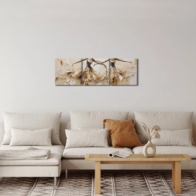 Obraz - Baleriny (z zegarem) (90x30 cm)