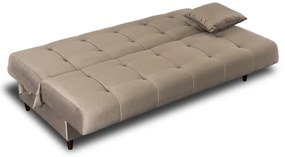 Sofa z Funkcją Spania LIMA Rozkładana Wersalka Dwuosobowa Beżowa Nowoczesna do Salonu