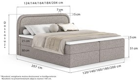 Łóżko kontynentalne Mono Conti