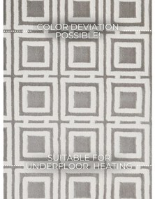 Szaro-kremowy chodnik 80x240 cm Perles Howlite – Elle Decoration