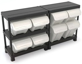 Biały plastikowy pojemnik z pokrywką 55x39x32 cm All In Box – KIS