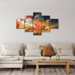Obraz - człowiek unoszący się w kosmosie (125x70 cm)
