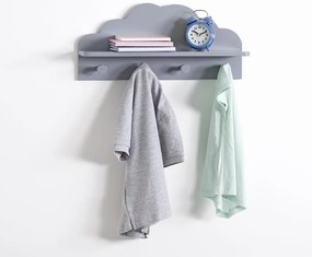 Półka z 4 wieszakami CLOUD, 48 x 22 x 12 cm