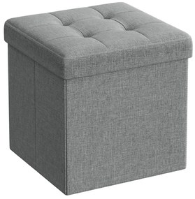 Taboretka z miejscem do przechowywania OTTOMAN 30x30 cm, szara