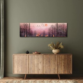 Zdjęcie - Jeleń w blasku zachodzącego słońca (170x50 cm)