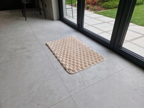 Dywanik antypoślizgowy Kremowy 50x80 cm Dekoracyjny gumowy spód Uniwersalny