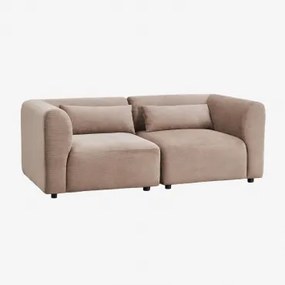 Dwuczęściowa Sofa Modułowa Fogler Sztruksu Camel - Sklum