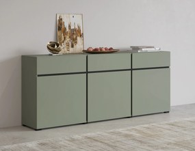 Komoda INCROCIO - Zielony / 180 cm / 3 szuflady