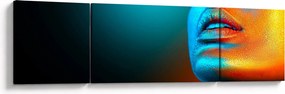 Obraz - Błyszcząca twarz (170x50 cm)