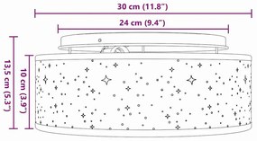 Czarna lampa sufitowa materiałowa  T7-G00