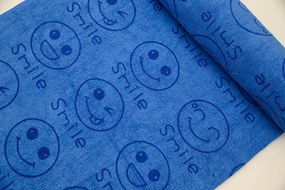 Szybkoschnący ręcznik kąpielowy UŚMIECH niebieski