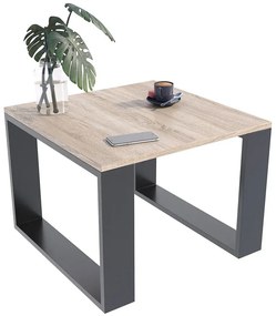 Kwadratowa ława kawowa dąb sonoma + czarny R6-R50
