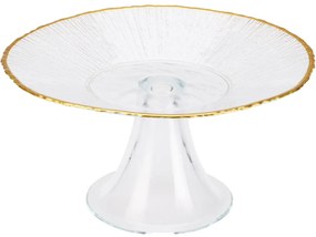 Patera na ciasto ze złotą obwódką DATURA, 21 cm
