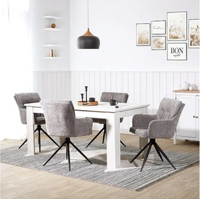 Krzesło jadalniane 57x89x60 cm szare nowoczesne krzesła typu jajko