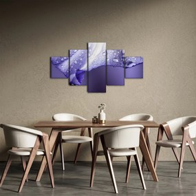 Obraz - Płatek z kroplami (125x70 cm)