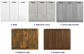 Loftowa komoda w kolorze szarości betonu E0-L35