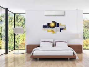 Obraz - Złote koła (125x70 cm)