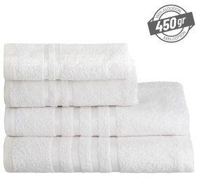 Biały bawełniany ręcznik frotte 30x50 cm Simple – Casa Selección