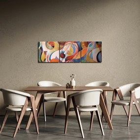 Obraz - Muzyczny abstrakt (z zegarem) (90x30 cm)