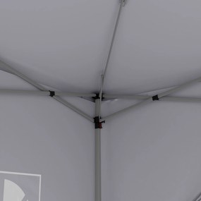 Outsunny Pawilon, Bierzelt, 4 demontowalne ściany boczne, 2 okna, stelaż metalowy, 2,95 x 2,95 m, Biały