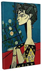 Reprodukcja obrazu na płótnie Pablo Picasso Jacqueline with Flowers, 30x40 cm