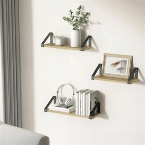 Zestaw 3 półek ściennych dąb artisan G7-L86