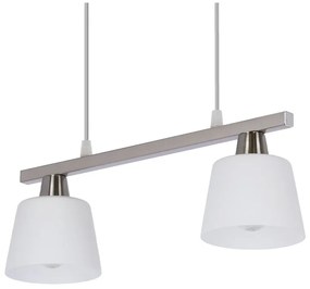 Biała lampa sufitowa ze szklanym kloszem 40x11 cm Hybryda – Candellux Lighting