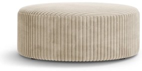 Beżowy sztruksowy puf Dia – Micadoni