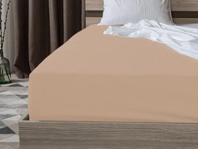 PrzytulneMieszkanie.pl Prześcieradło jersey jasnobrązowe 180 x 200 cm