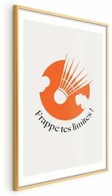 Plakat Lotka na tle pomarańczu 29,7x42 cm z ramą złotą z marginesem ARTGEIST B