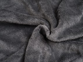 Szlafrok z mikropluszu z kapturem SPIRIT, szary Wielkość: L