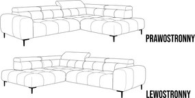 Narożnik PLAZA L Prawostronny w tkaninie Promocyjnej APHRODITE 04 WERSAL