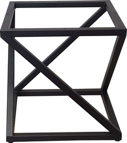 Pufa ZOA tkanina Welur loft ławka podnóżek metal : Kolor Stelaża - Czarny , Kolor tkaniny - VELVET - MG17, Typ tkaniny - Velvet