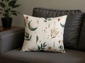 Poszewka na poduszkę z mikrofibry BOHO MOON 45x45 cm, kremowy
