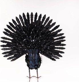 Metalowy paw ogrodowy, 30 x 65 x 63 cm