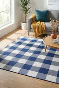 Sznurkowy dywan w kratę F6-M50