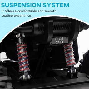 HOMCOM 12V Pojazd dla Dzieci z funkcją jazdy do przodu, do tyłu, odtwarzaczem MP3, światłem LED, 3-8 km/h, 3-5 lat, Pomarańczowy