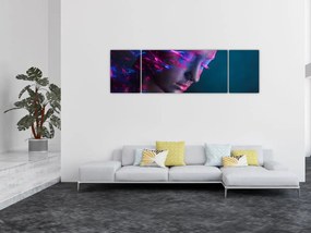 Błyszczący obraz kobiety (170x50 cm)