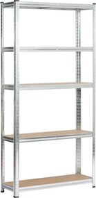 Metalowy srebrny regał do piwnicy 180 cm D6-W91