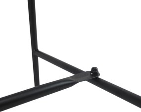 Ławka ogrodowa parkowa 2-osobowa metal czarna outsunny