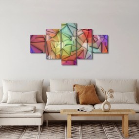 Obraz - Abstrakcja wielokątna (125x70 cm)