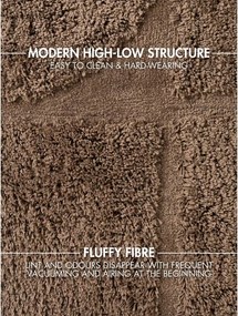 Brązowy okrągły dywan tkany ręcznie ø 160 cm Lambeth Jasper – Ted Baker