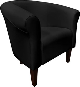 Fotel Milo tkanina Eko-skóra elegancki fotel do salonu i gabinetu : Kolor nogi - Venge, Kolor tkaniny - EKO-SKÓRA - 1D, Wysokość nogi - 20 cm