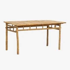 Prostokatny Stól Bambusowy (150x80 Cm) Marilin Bambus - Sklum