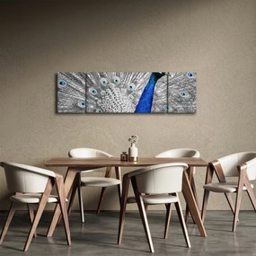 Obraz - niebieski paw (170x50 cm)