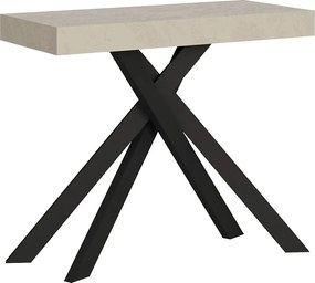 Konsola rozkładana 90x40/300 cm Krack kaszmir nogi w kolorze antracytu