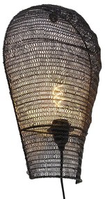 Orientalna lampa ścienna czarna 45 cm - NidumKolonialny Oswietlenie wewnetrzne