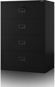Szafa kartotekowa metalowa czarna, 900x1320x600 mm: SARA XL V4