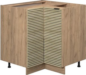 Szafka narożna panel dębowy 80.5x51.6x82 fame-line